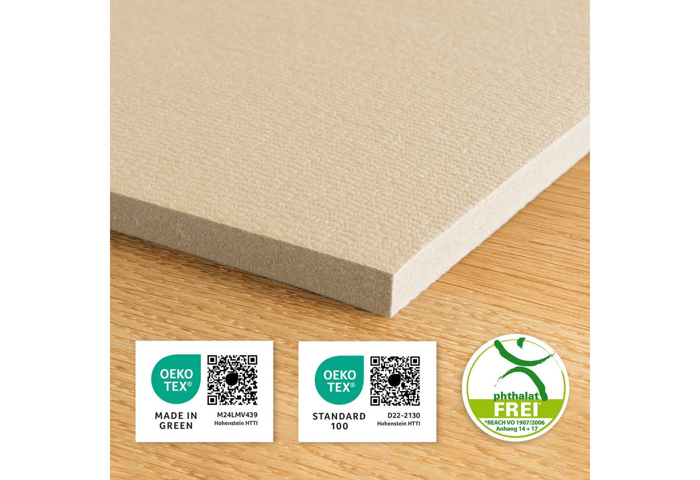 Ehrenkind Spielmatte Krabbelmatte Pro, rutschfeste Babymatte, Spielmatte (Exzellenter Schutz beim Spielen & Toben, Warm, isolierend & weich, 160x160 cm), Extra  – Bild 5 von 5