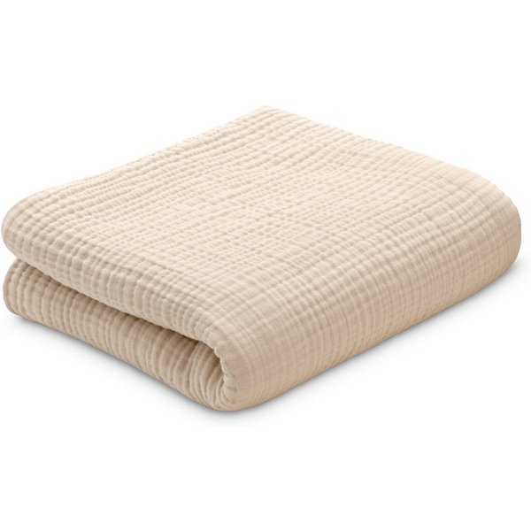 Ehrenkind Tagesdecke Sofadecke aus 100 % Bio-Baumwolle, 4-lagiger Musselin mit natürlicher Crinkle-Optik
