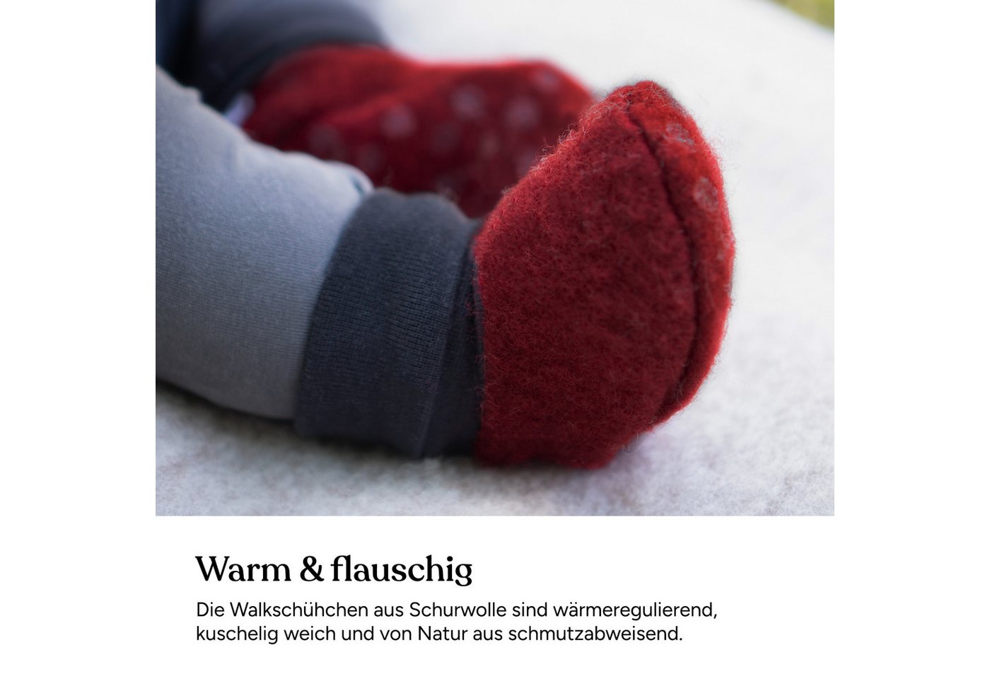 Ehrenkind Walkschuhe, Bio-Wolle & Bio-Baumwolle Krabbelschuh – Bild 5 von 5