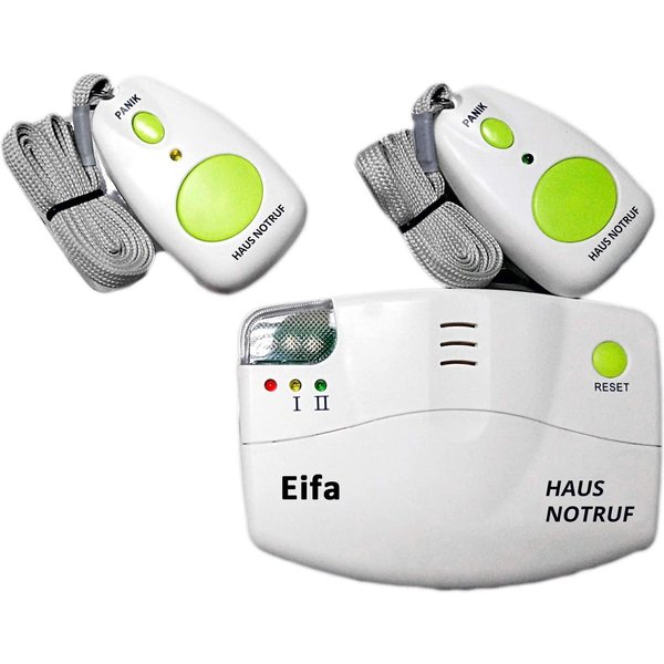Eifa Alarm Notruf Knopf Senioren Notrufknopf Hausnotruf Pflegedienst Alarmanlage (3 verschiedene Lautstärken)