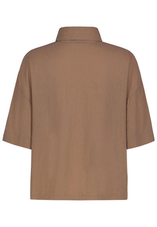 Eight2Nine Kurzarmbluse Leinen-Viskose-Bluse kurzarm Sommerbluse in vier Farben, Brusttasche – Bild 2 von 3