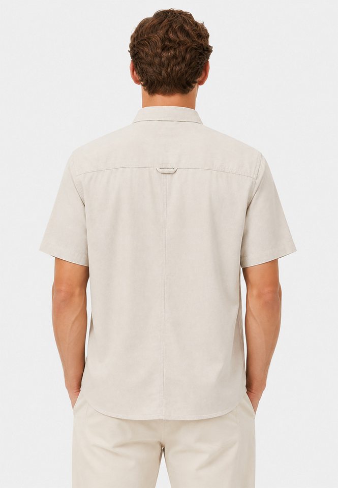 Eight2Nine Kurzarmhemd Modernes Design Kentkragen Regular Fit für Herren Lyocell nachhaltig Normal Fit Knopfleiste Einfarbig Kent – Bild 4 von 5
