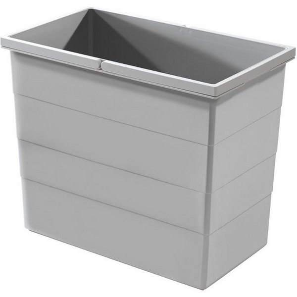 Hailo Einbaumülleimer Hailo 28 Liter Inneneimer 1125729 hellgrau 415 x 242 x 350 mm 2 Henkel