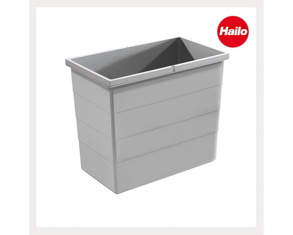 Hailo Einbaumülleimer Hailo 28 Liter Inneneimer 1125729 hellgrau 415 x 242 x 350 mm 2 Henkel – Bild 2 von 3