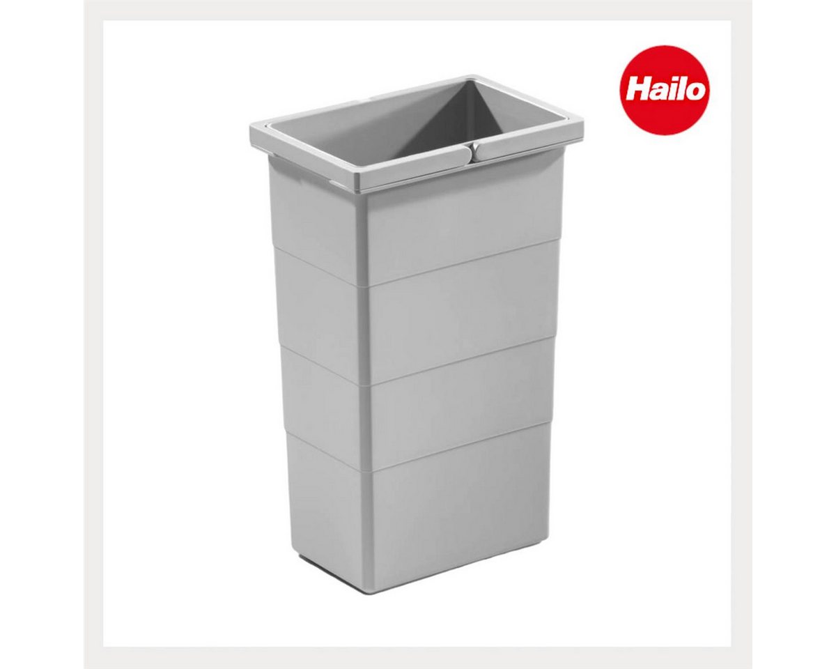 Hailo Einbaumülleimer Hailo Inneneimer 1075969 hellgrau 10 Liter 226 x 156 x 350 mm 2 Henkel – Bild 2 von 5