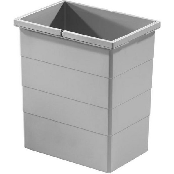 Hailo Einbaumülleimer Hailo Inneneimer 1076119 hellgrau 20 Liter 320 x 226 x 350 mm 2 Henkel
