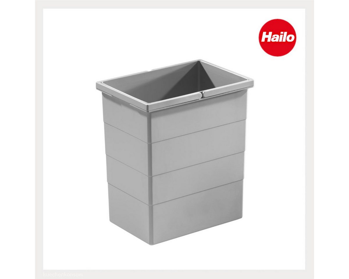 Hailo Einbaumülleimer Hailo Inneneimer 1076119 hellgrau 20 Liter 320 x 226 x 350 mm 2 Henkel – Bild 2 von 3