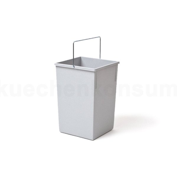 Hailo Einbaumülleimer Hailo Inneneimer 1080979 hellgrau 15 L 230 x 220 x 350 mm mit Henkel, hellgraue eckige Form mit Henkel
