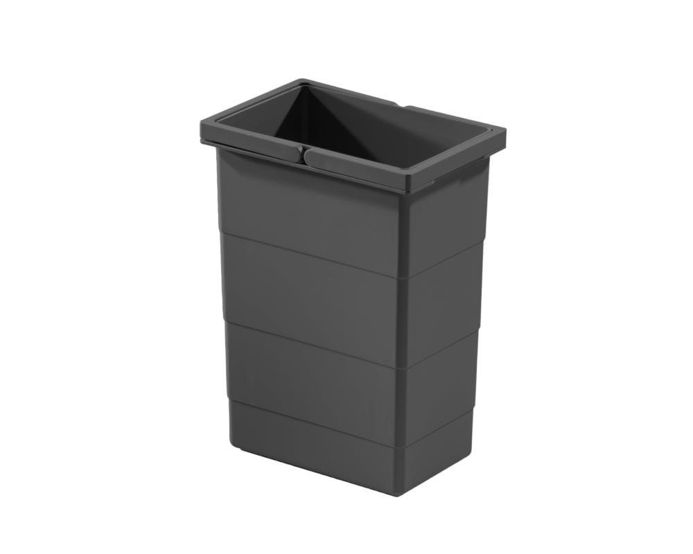 Hailo Einbaumülleimer Hailo Inneneimer 1129909 mit Deckel dunkelgrau 8 L 226x156x295 mm – Bild 3 von 5