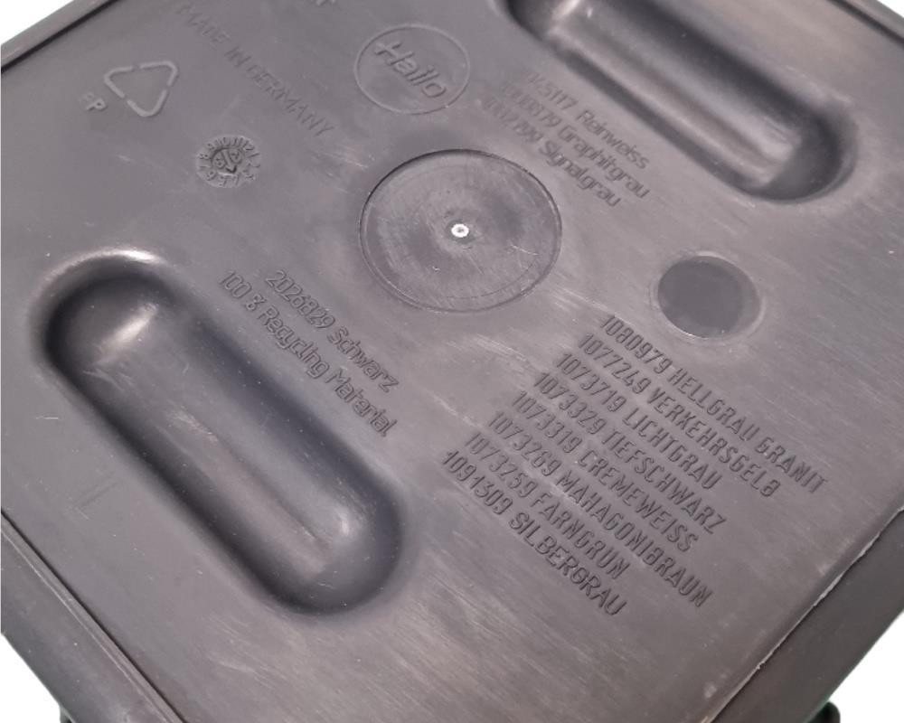 Hailo Einbaumülleimer Hailo Inneneimer 1129909 mit Deckel dunkelgrau 8 L 226x156x295 mm – Bild 4 von 5