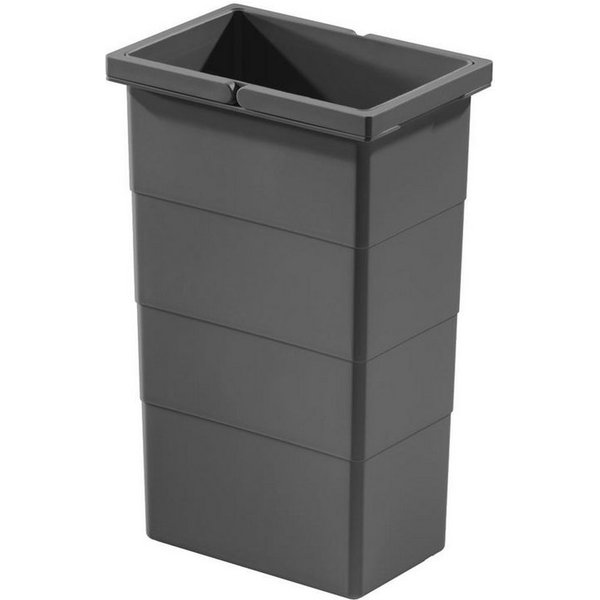 Hailo Einbaumülleimer Hailo Inneneimer 1224679 dunkelgrau 8 L 242 x 138 x 350 mm 2 Henkel