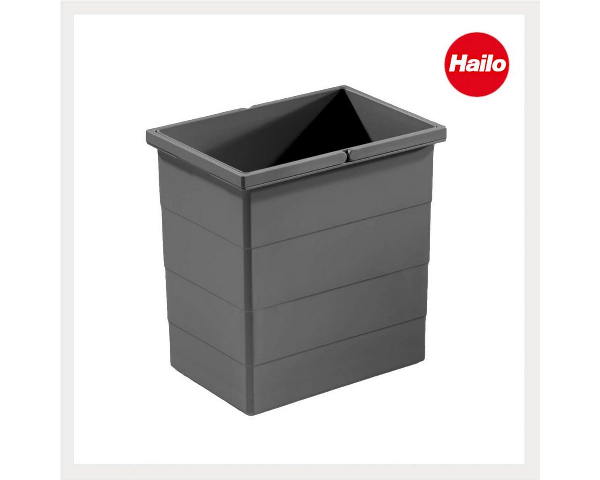 Hailo Einbaumülleimer Hailo Inneneimer 1225869 dunkelgrau 20L 350x226x330 mm mit 2 Henkel – Bild 2 von 4