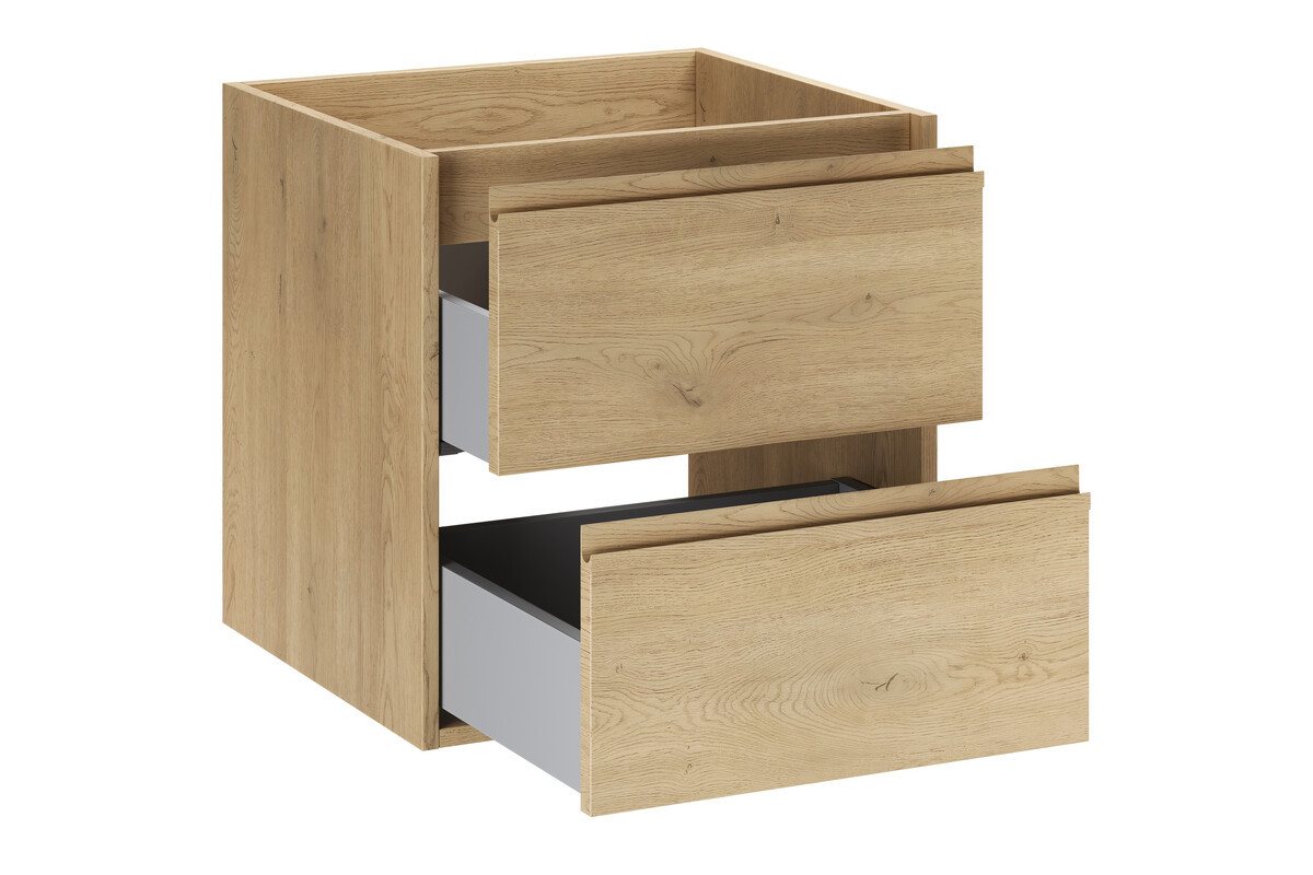 einfachgutemoebel Waschtisch-Set Waschplatz VANDA CREMONA 50cm Schubfach, ohne Oberplatte, cream oak, (Badmöbel Set, 1-St., Waschtisch Unterschrank) – Bild 3 von 5