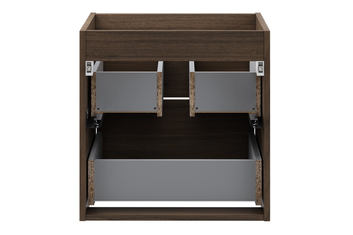 einfachgutemoebel Waschtisch-Set Waschplatz VANDA VILLA 50cm Schubfach, ohne Oberplatte, walnuss, (Badmöbel Set, 1-St., Waschtisch Unterschrank) – Bild 4 von 5