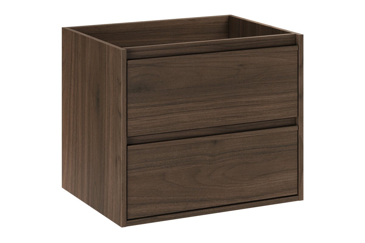 einfachgutemoebel Waschtisch-Set Waschplatz VANDA VILLA 60cm Schubfach, ohne Oberplatte, walnuss, (Badmöbel Set, 1-St., Waschtisch Unterschrank) – Bild 2 von 5
