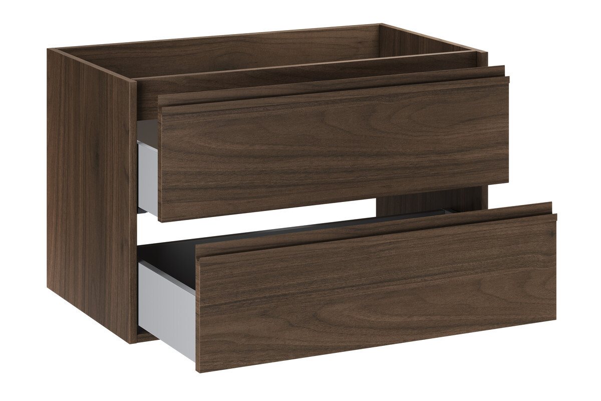 einfachgutemoebel Waschtisch-Set Waschplatz VANDA VILLA 80cm Schubfach, ohne Oberplatte, walnuss, (Badmöbel Set, 1-St., Waschtisch Unterschrank) – Bild 3 von 5