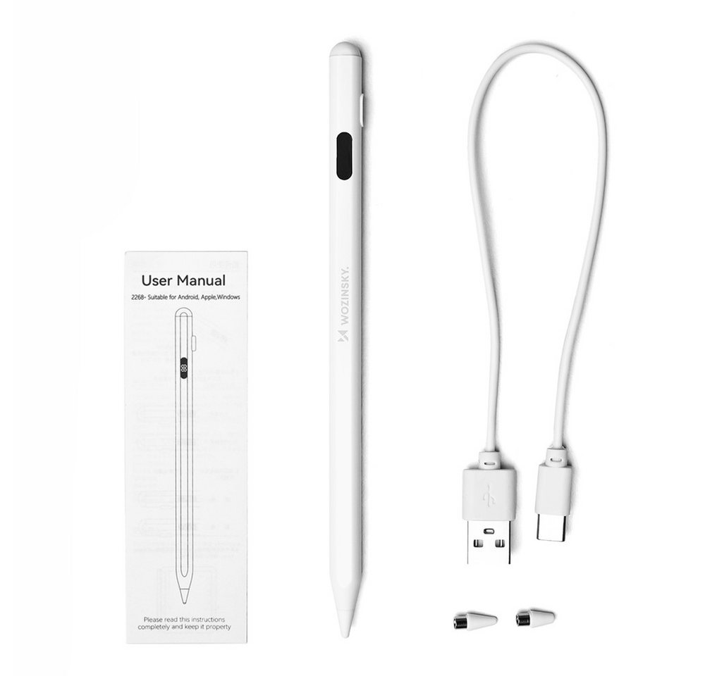 Wozinsky Eingabestift Wozinsky Stylus Universal Aktiver Eingabestift Weiß (1-St) – Bild 3 von 5