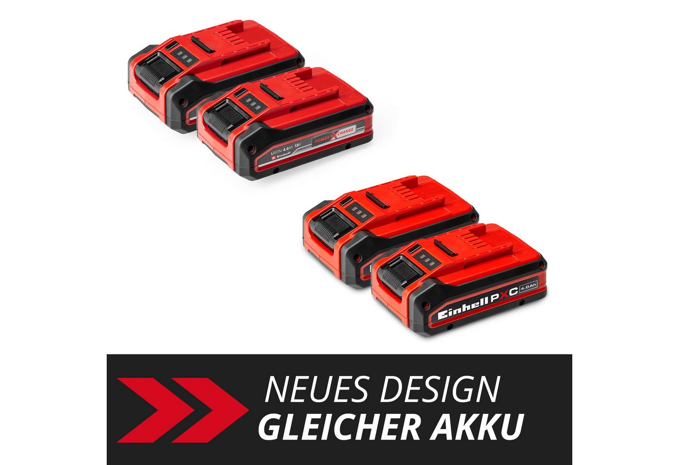 Einhell 18V 4Ah PXC Plus Twinpack Akku (2 St), 18 V, 4 Ah, universell verwendbar für alle Power X-Change Geräte – Bild 2 von 5