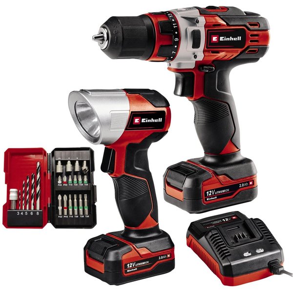 Einhell Akku-Bohrschrauber TE-CD 12/1 Li +22+CL (2x2.0Ah), max. 1400 U/min, (Set), inkl. 2 Akkus und Ladegerät