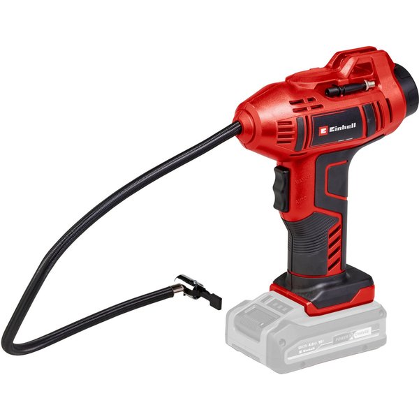Einhell Akku-Handkompressor CE-CC 18 Li-Solo, max. 11 bar, Set, 5-tlg., Inklusive 3-teiligem Adapter-Set, ohne Akku, ohne Ladegerät