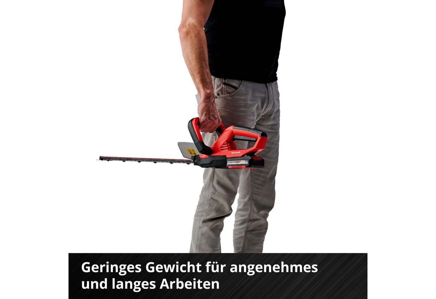 Einhell Akku-Heckenschere GC-CH 1846 Li Kit, 46 cm Schnittlänge, mit Akku 18V/2,0 Ah und Ladegerät – Bild 4 von 5