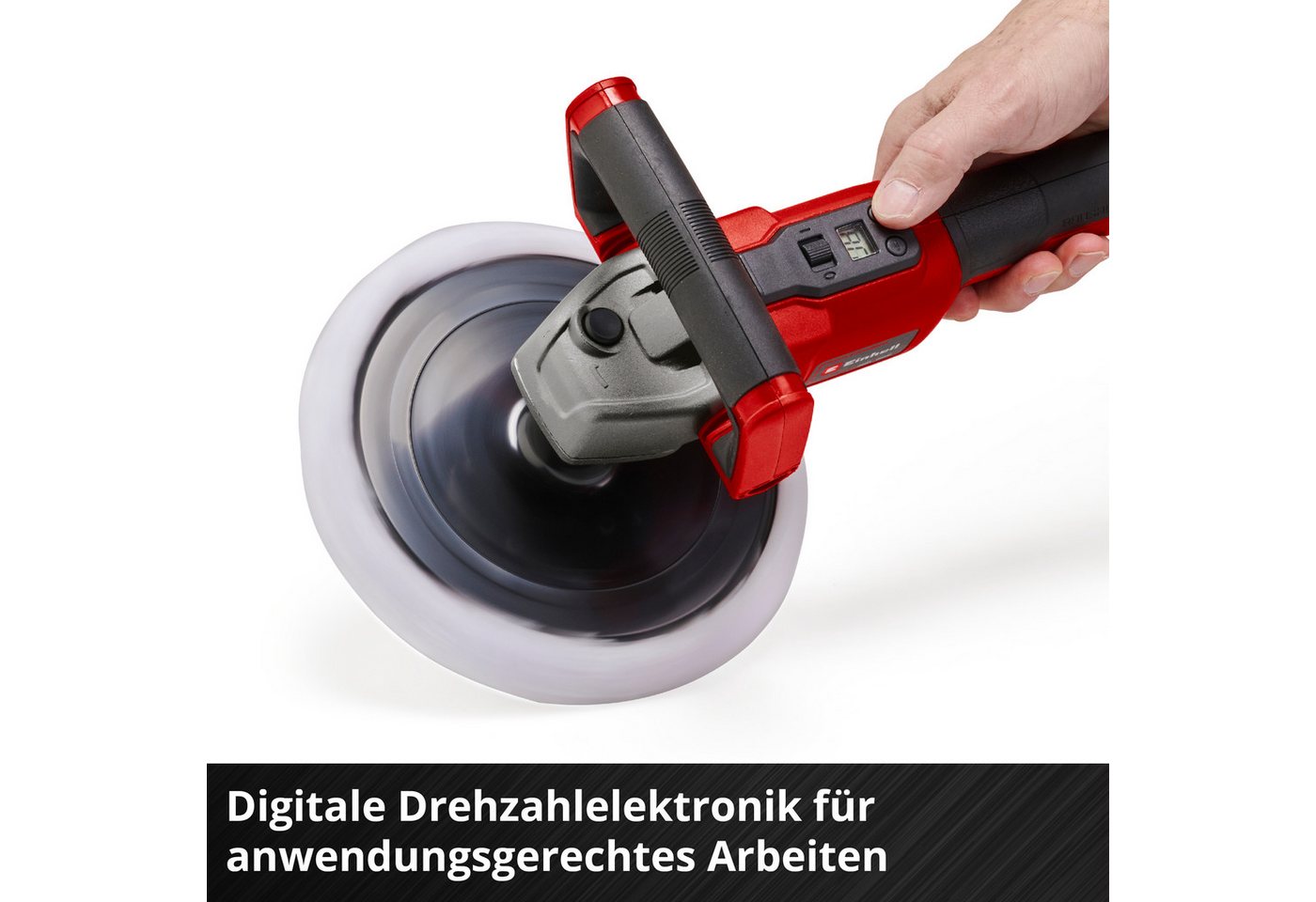Einhell Akku-Poliermaschine CE-CP 18/180 Li E-Solo, Power X-Change, ohne Akku und Ladegerät – Bild 4 von 5