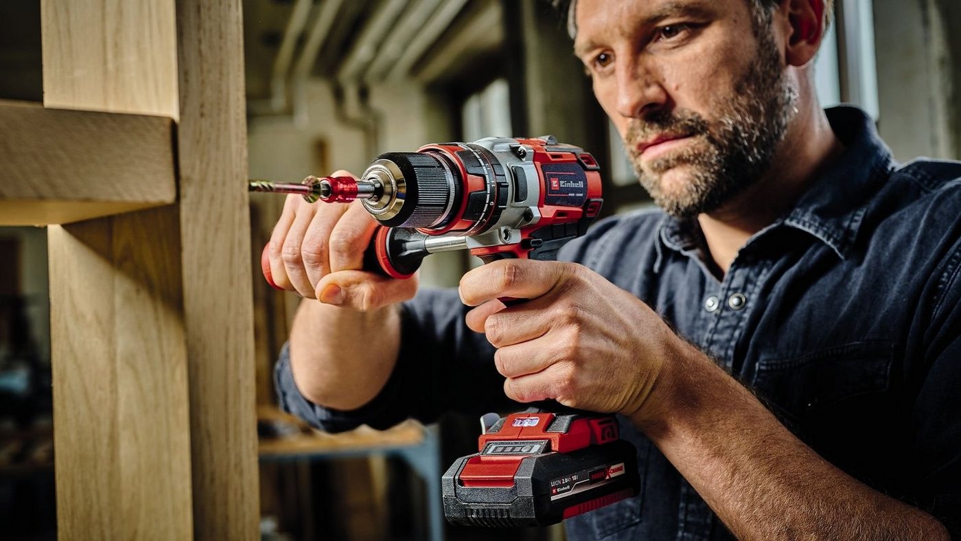 Einhell Akku-Schlagbohrschrauber TP-CD 18 Li-i BL, max. 1800 U/min, Power X-Change, Inkl. 2x 2,0 Ah, Ladegerät und Transportkoffer – Bild 2 von 5