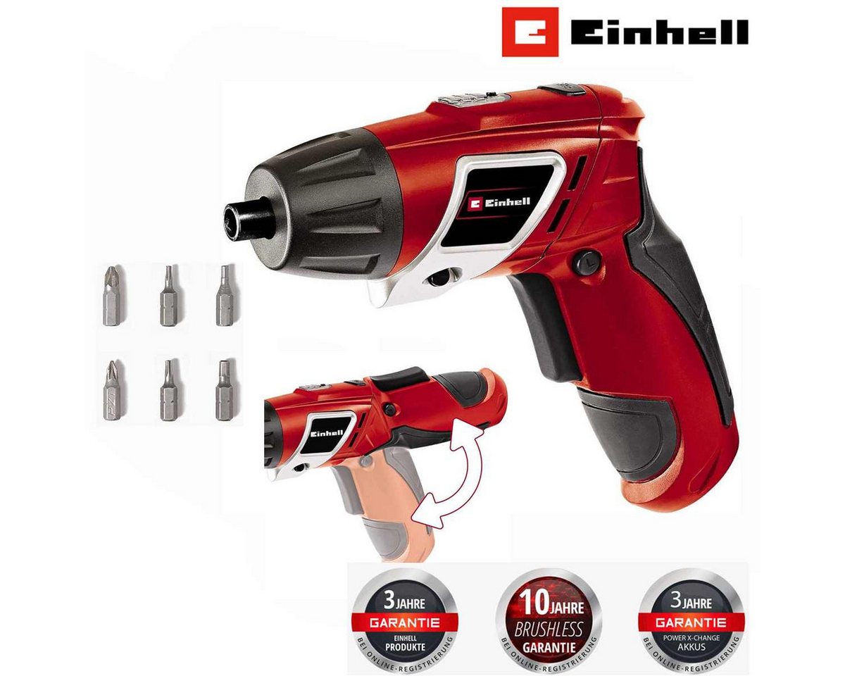 Einhell Akku-Schrauber Akkuschrauber TC-SD 3,6 Li Drehgelenk Handgriff inkl. 6 Bits – Bild 3 von 5