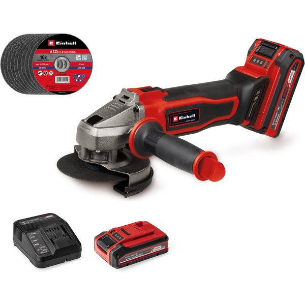 Einhell Akku-Winkelschleifer TE-AG 18/125-2 Li (1x4,0Ah), Inkl. Akku und Ladegerät