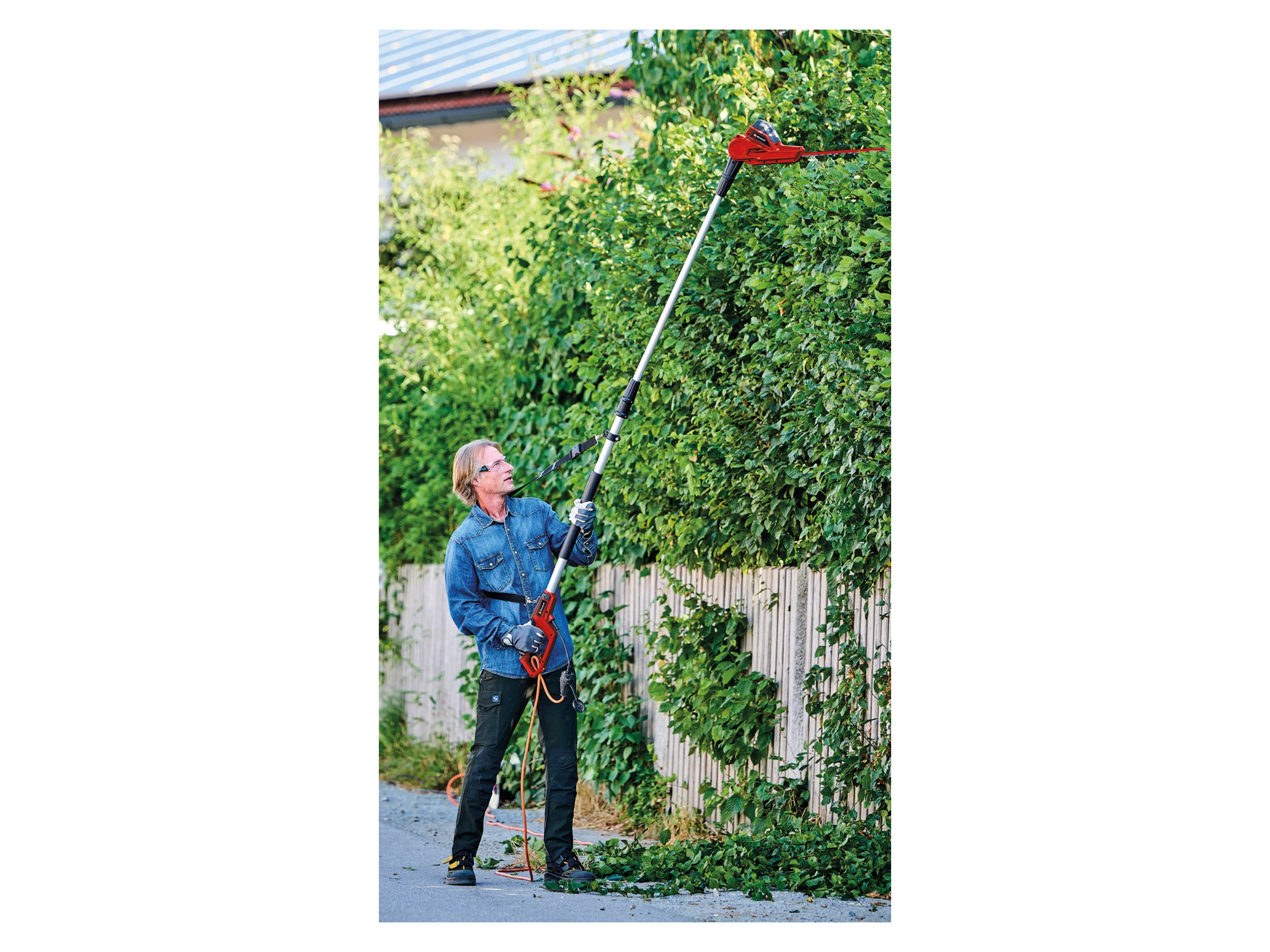 Einhell Elektro-Heckenschere GC-HH 5056, 47 cm Schnittlänge, mit Teleskopstiel – Bild 2 von 4