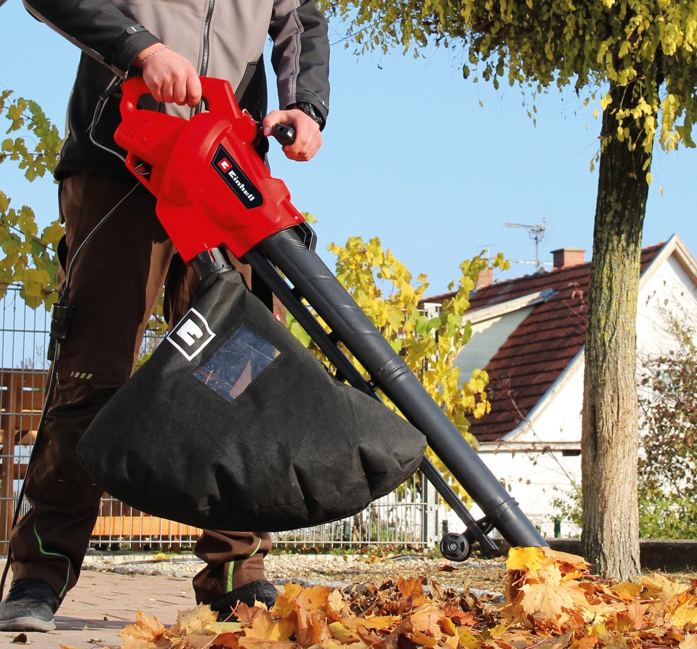 Einhell Elektro-Laubsauger GC-EL 3024 E Classic, 240 km/h Blasgeschwindigkeit, 650 m³/h max. Saugleistung – Bild 2 von 5