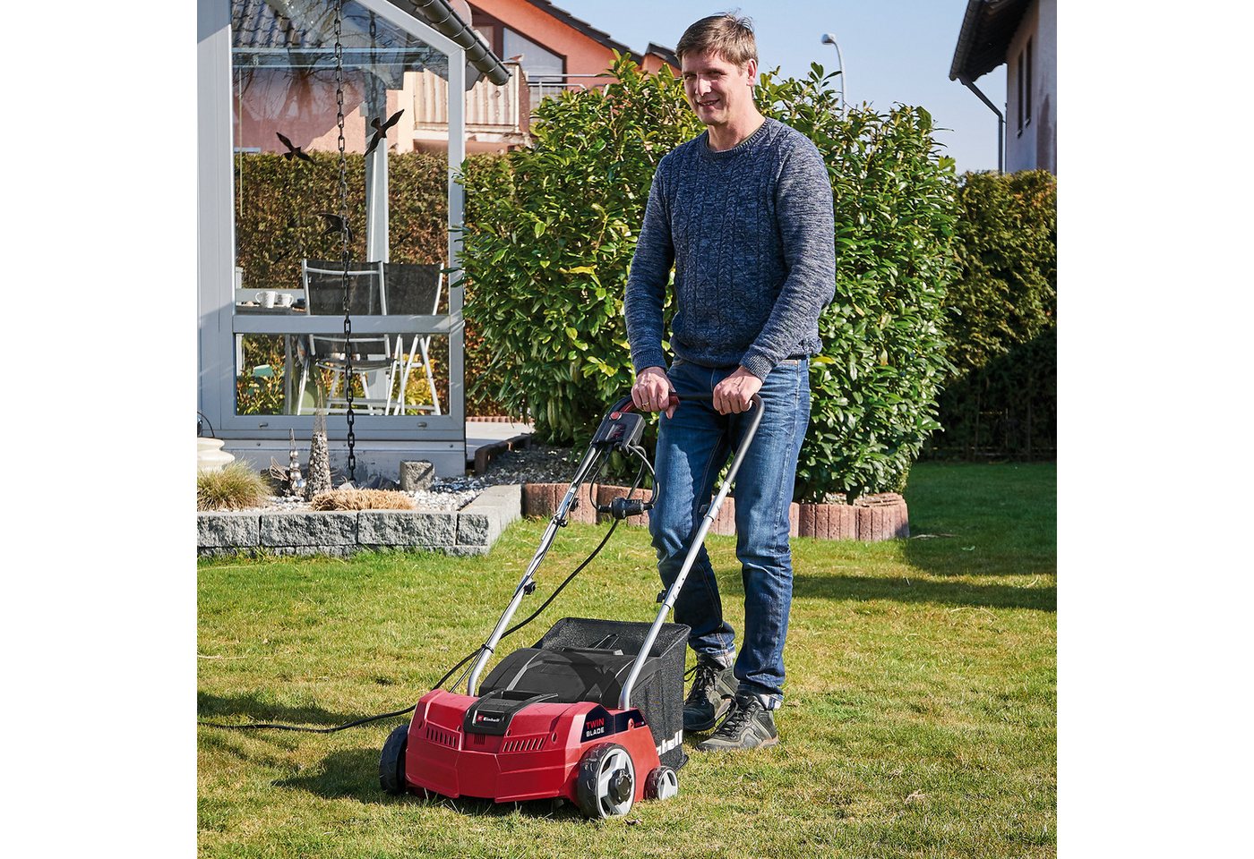 Einhell Elektro-Vertikutierer / Lüfter GC-SA 1231/1, 31 cm Arbeitsbreite – Bild 4 von 5