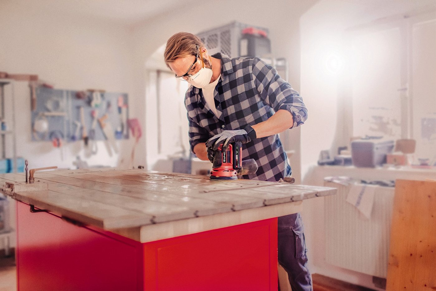 Einhell Exzenterschleifer TE-RS 18 Li - Solo, Power X-Change, ohne Akku und Ladegerät – Bild 2 von 5