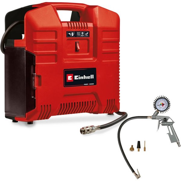 Einhell Koffer-Kompressor TE-AC 36/8 Li OF Set-Solo, max. 8 bar, ohne Akku und Ladegerät, inkl. Aufbewahrungskoffer