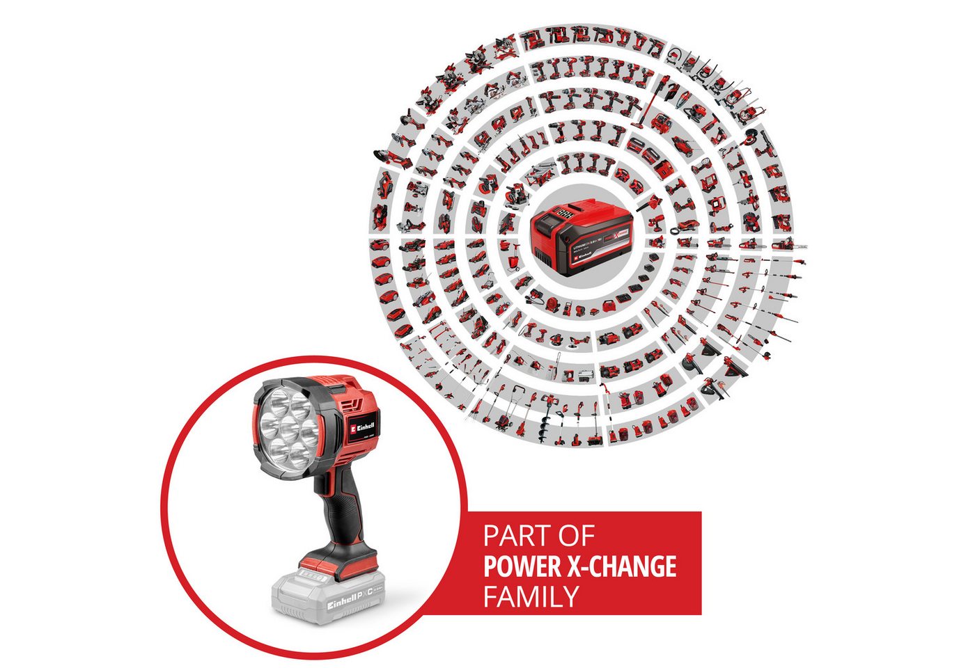 Einhell LED Arbeitsleuchte TE-CL 18/2500 Li - Solo, Akku-Lampe, LED fest integriert, ohne Akku und Ladegerät – Bild 2 von 5