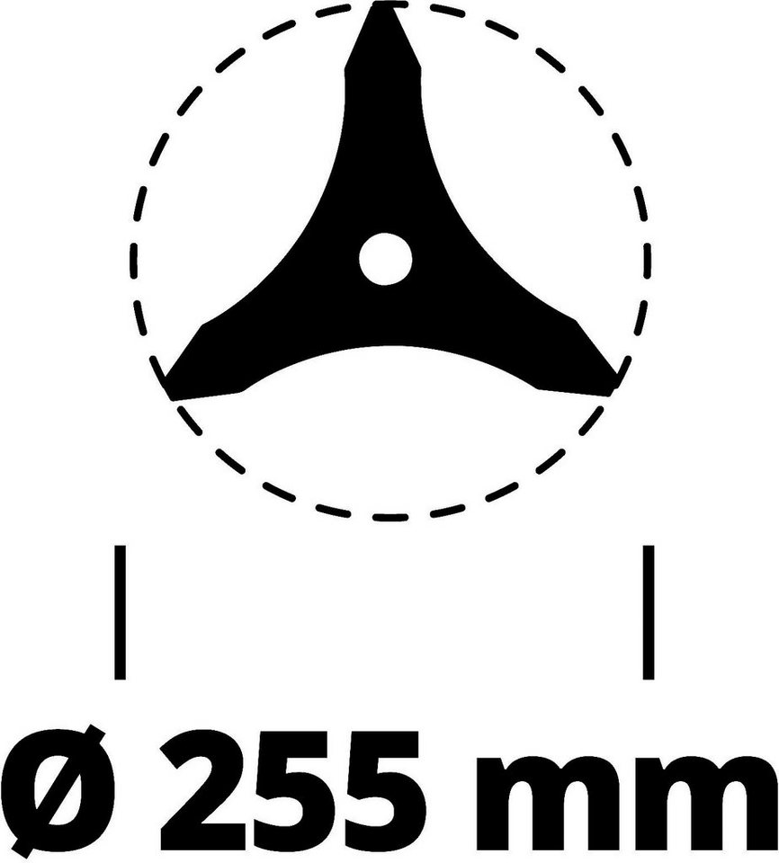 Einhell Motorsensenmesser Dickichtmesser Ø 255 mm – Bild 2 von 3