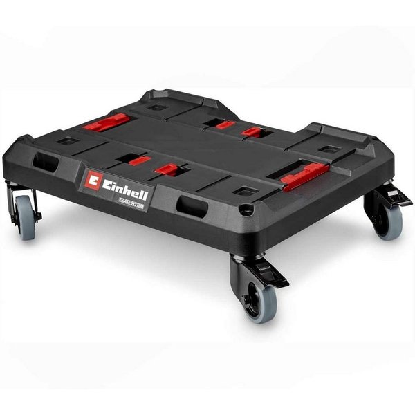 Einhell Werkzeugkoffer E-Case Rollbrett feststellbare Lenkrollen Transport von Koffern Kisten