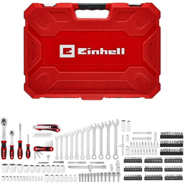 Einhell Werkzeugset, (233-tlg), Einhell Werkzeugkoffer 233-tlg. (Umschaltknarren, Gabel-Ringschlüssel