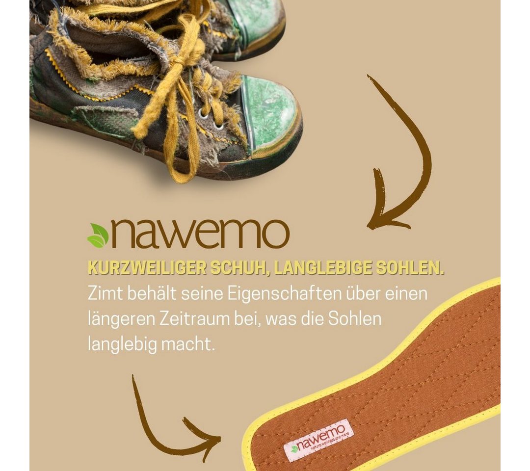 Nawemo Einlegesohlen Nawemo® Kaffeesatz-Sohlen, Atmungsaktiv gegen Schweißfüße - 1 Paar – Bild 4 von 5