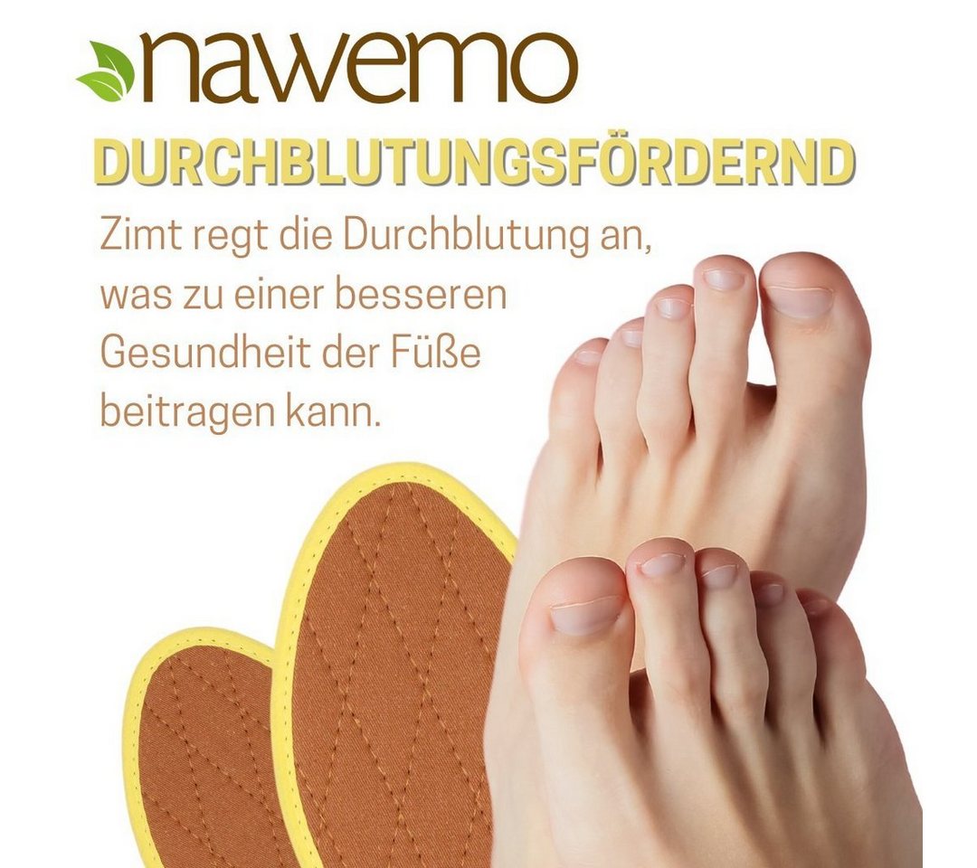 Nawemo Einlegesohlen Zimtsohlen Nawemo "braun", normale Passform, 5er Pack, reduzieren die Schweißbildung, neutralisieren unangenehme Gerüche – Bild 5 von 5