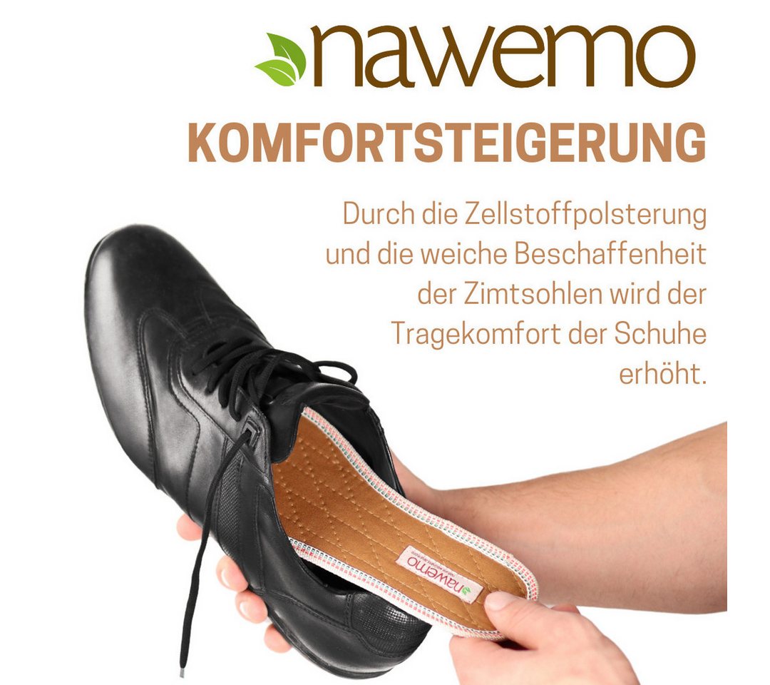 Nawemo Einlegesohlen Zimtsohlen Nawemo "braun", normale Passform, 1 Paar, reduzieren die Schweißbildung, neutralisieren unangenehme Gerüche – Bild 3 von 5