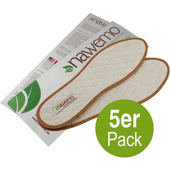 Nawemo Einlegesohlen Zimtsohlen Nawemo hell, 5er Pack