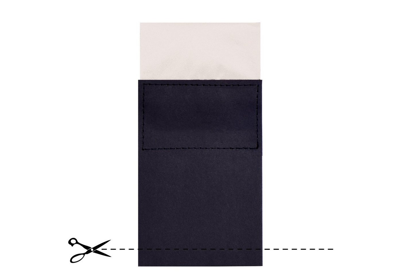 DonDon Einstecktuch DonDon Herren Einstecktuch vorgefaltet eckig, (Packung, 1-St), vorgefaltet, mit Karton verstärkt, Seidenlook – Bild 2 von 5