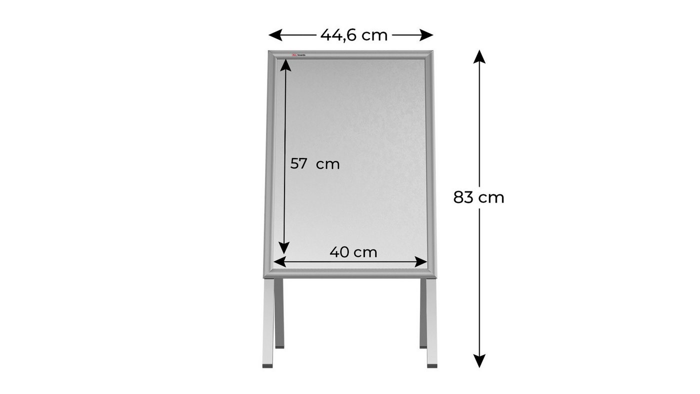 ALLboards Einzelrahmen ALLboards Doppelseitige Werbetafel Kundenstopper – Bild 2 von 5