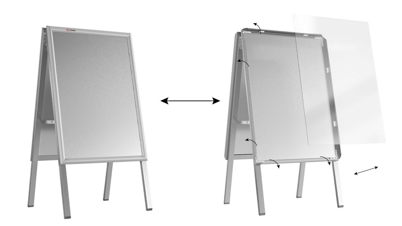 ALLboards Einzelrahmen ALLboards Doppelseitige Werbetafel Kundenstopper – Bild 4 von 5
