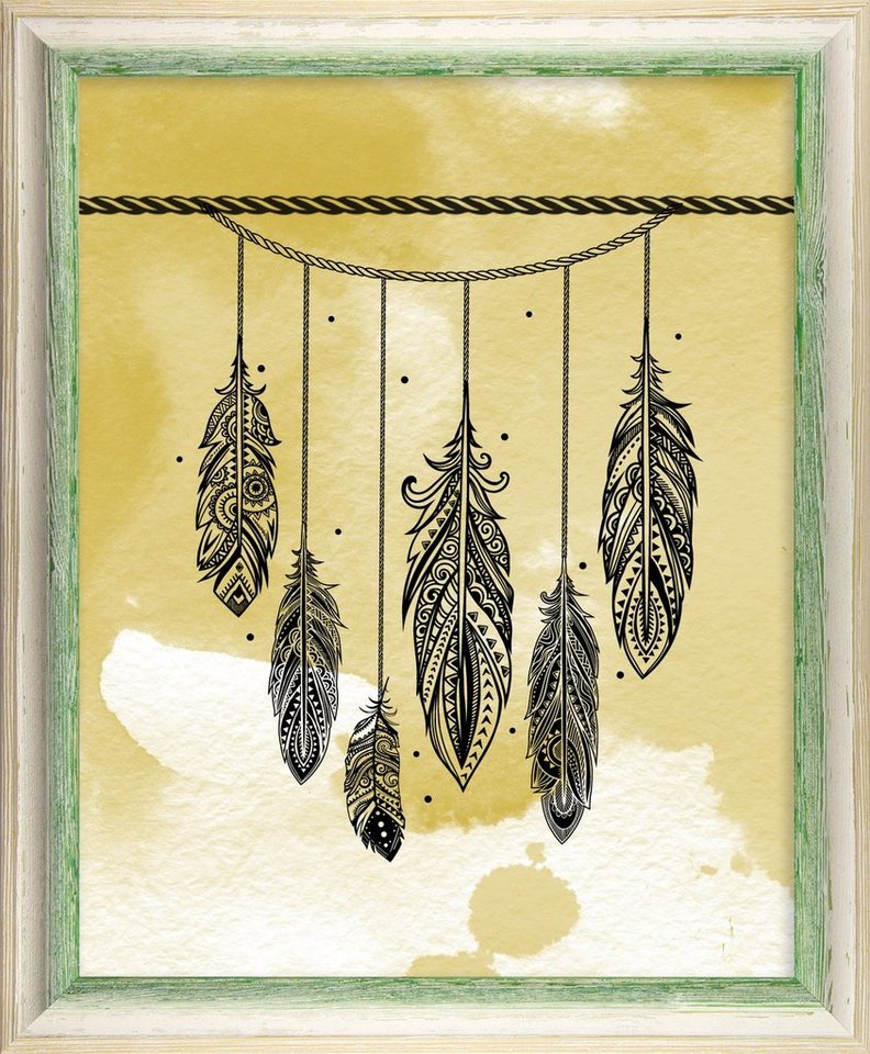 Einzelrahmen Bilderrahmen Amalfi, (1 Stück), 50x70 cm, Grün Weiß Vintage, Holz – Bild 3 von 5