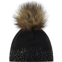 EISBÄR Damen Mütze Nalin Lux Crystal MÜ, Größe ONE SIZE in Schwarz
