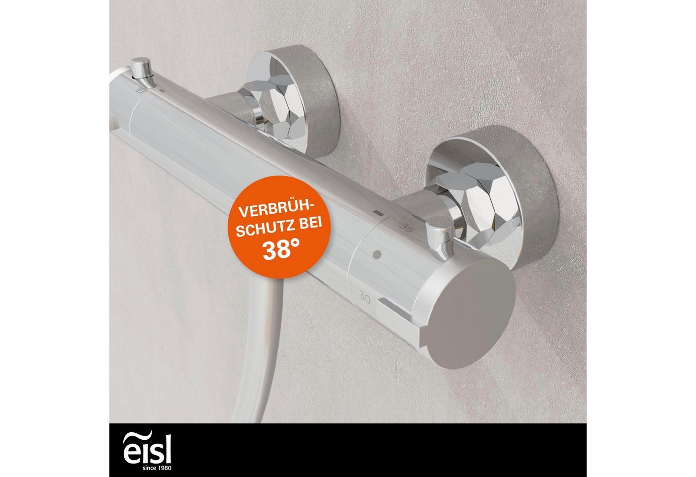 Eisl Duscharmatur CLAUDIO mit Thermostat, Mischbatterie Dusche, Duschthermostat – Bild 3 von 5