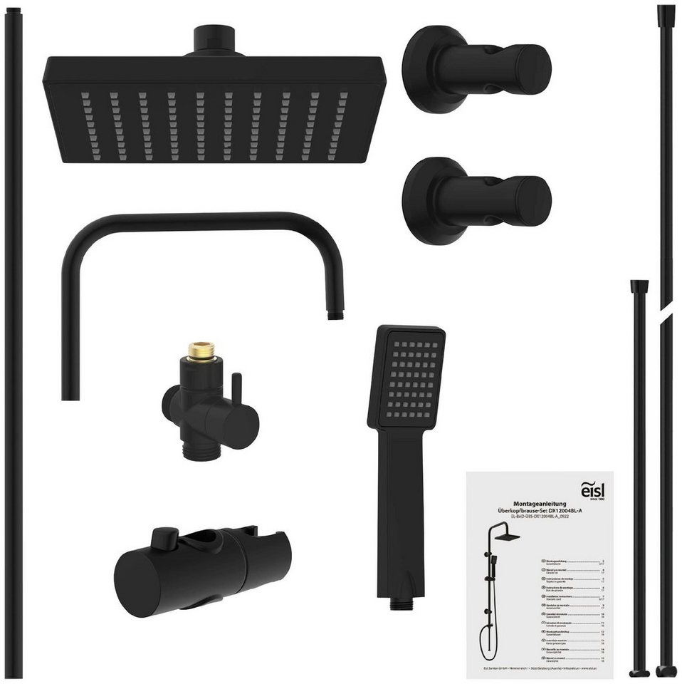 Eisl Duschsystem EASY ENERGY, Höhe 97 cm, 2 Strahlart(en), 1 tlg., Höhenverstellbar / Antikalk-Noppen / Edelstahl – Bild 2 von 5