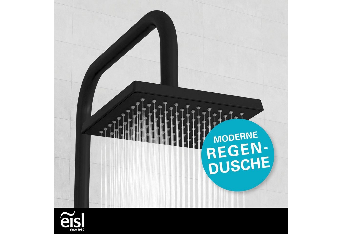 Eisl Duschsystem EASY ENERGY, Höhe 97 cm, 2 Strahlart(en), 1 tlg., Höhenverstellbar / Antikalk-Noppen / Edelstahl – Bild 3 von 5